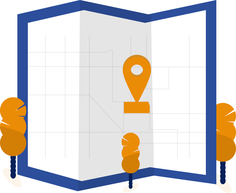 Mapa das bibliotecas
